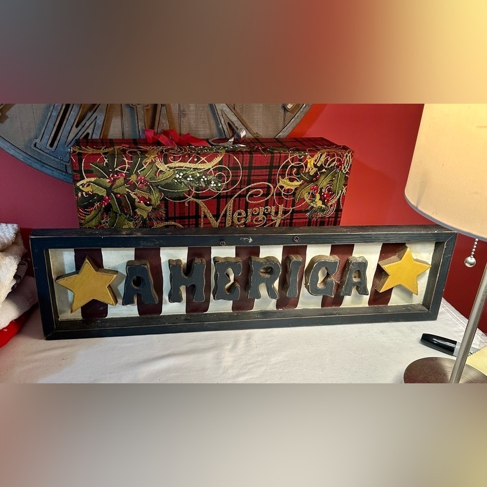 Country vintage American sign decor